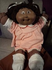 vintage cabbage patch doll african america pig tails 1978