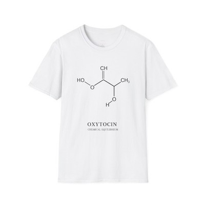 Oxytocin Molecule T-Shirt   Minimal Chemistry Tee for Science Lovers