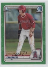 2020 Bowman Draft Chrome Green Refractor 7/99 David Calabrese #BD-103 s3g