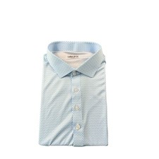 Collars  Co Blue White Geometric Dress Collar Men  s Polo Shirt Size 2XL NWOT