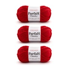 Bundle of 3 - Premier Yarns Parfait Chunky Yarn - Cardinal 1150-51