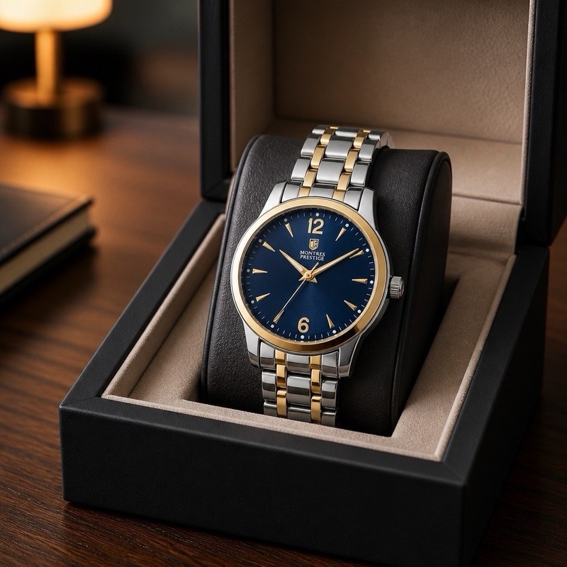 NIB Invicta X Montres Prestige Men's Two-tone Blue Dial Watch 41mm