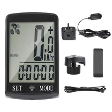 Bike Computer, Waterproof Bicycle Speedometer, Cycling Odometer with LCD Display