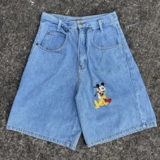 Vintage Mickey Unlimited by Jerry Leigh Denim Shorts Mickey  Pluto Embroidery 
