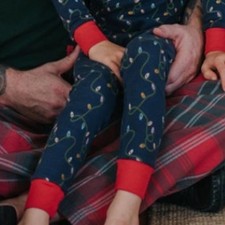 Pact Navy Lights Pajama Bottoms organic cotton