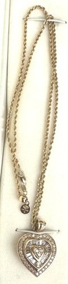 Wunderschöner Jared 14K Gold und Diamant Herz Anhänger und Kette, 16,78 Gramm