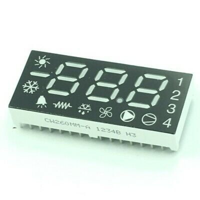 3 DIGIT RED 7 SEGMENT LED DISPLAY WITH SYMBOLS 40x17mm CW260MM-A