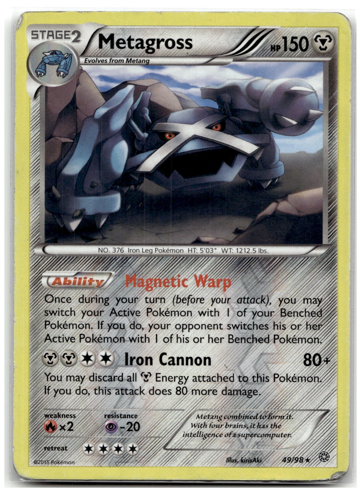 XY - Ancient Origins #49/98 Metagross Reverse Holo MP R11417