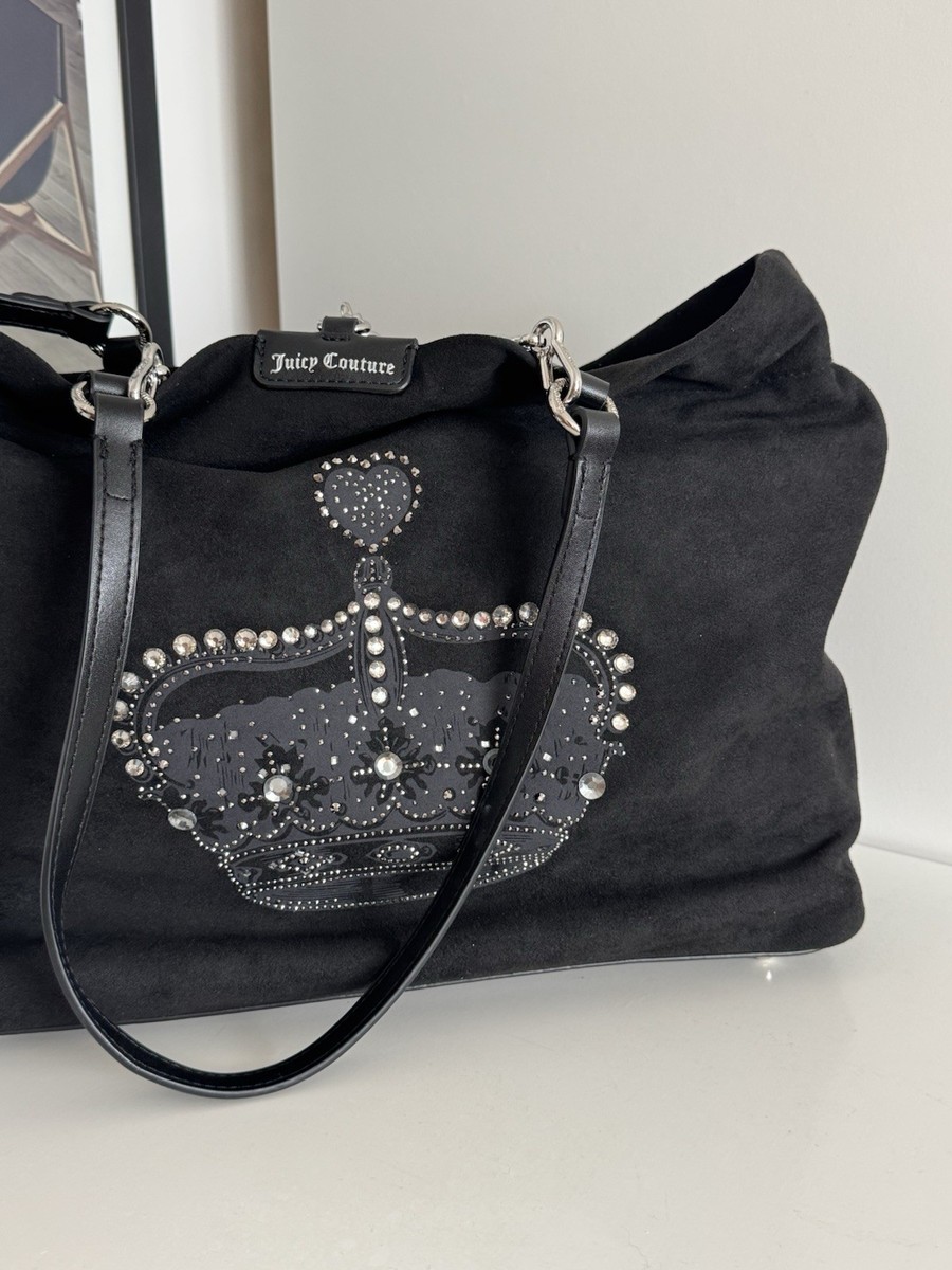 Juicy Couture Crown Kathy Large Shopping Tote Bag Black Charm