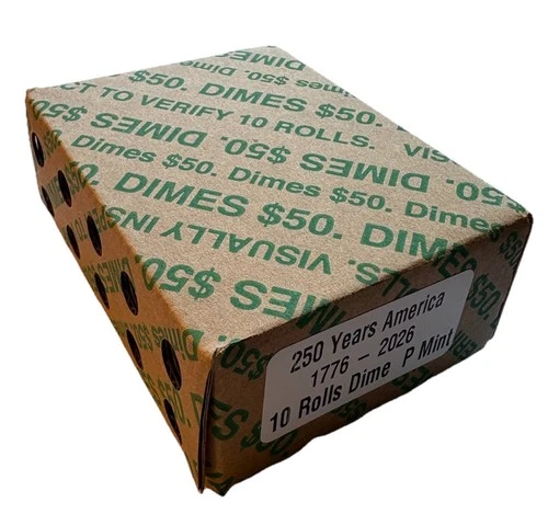 2026 - P Mint Mark. 1776-2026 Semiquincenntial DIME  1 Sealed Box of 10 Rolls 🔥
