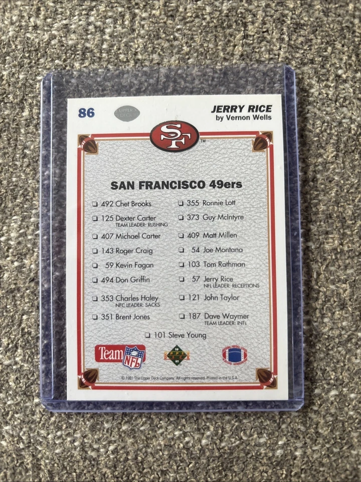 1991 Upper Deck The Collector’s Choice Flash 80 Jerry Rice #86 Foto 2 de 2