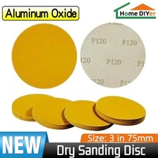 3" Hook & Loop Sanding Disc 40~1000 Grit Gold Sandpaper Pad Orbital Sander Pads
