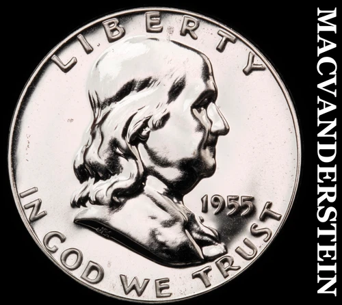 1955 Silver Franklin Half Dollar-Choice Gem Proof Lustrous No Reserve #i5859