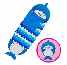 Happy Nappers: Pillow  Sleepy Sack: Medium - Blue Shark -2-In-1