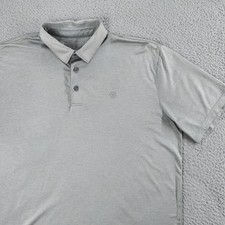 Ariat Polo Shirt Mens Large Gray AriatTEK Performance Moisture Wicking Golf
