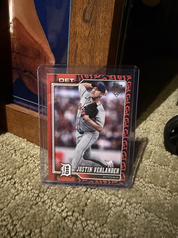 2026 TOPPS SERIES 2 JUSTIN VERLANDER #415 DETROIT TIGERS SSP TEAM LOGO BORDER