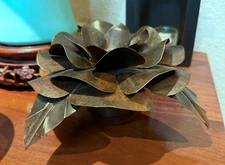 JAN BARBOGLIO  RETIRED IRON MIRACLE DE GUADALUPE FLOWER CANDLE HOLDER