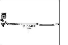 MTS 01.57400 Centre Muffler for CITROËN