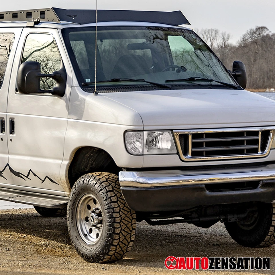 Fit 1992-2007 Ford E150 E250 E350 Econoline Headlights Lamps Left+Right 92-07 Foto 3 de 4