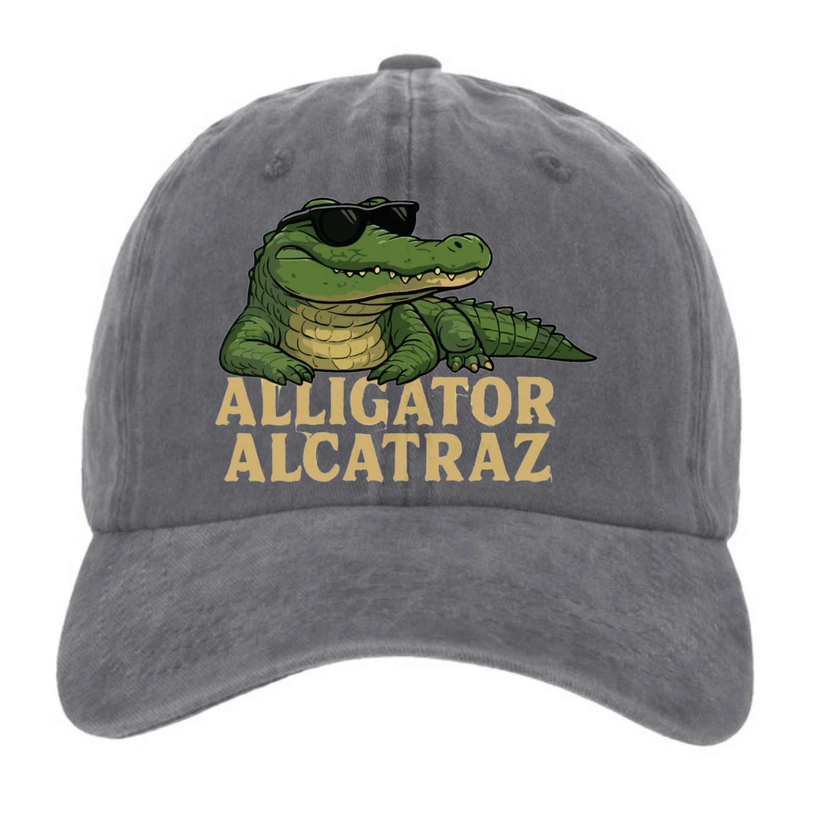 Alligator Alcatraz Cool Sunglasses Cartoon Everglades Florida Baseball Cap