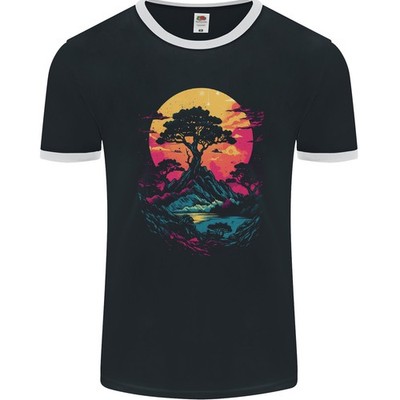 A Retrowave Landschaft Outdoor Wandern Herren Ringer Fotl