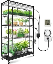 Rolling Indoor Greenhouse 8 3FT 36W LED Grow Lights Grow Tent for Seed Starting