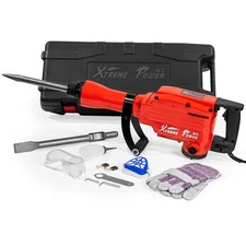 XtremepowerUS 2200W Electric Demolition Jack Hammer Chisel & Point Bits Included