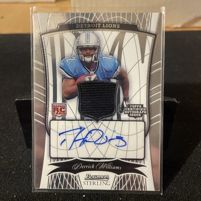 2009 Topps Bowman Sterling Memorabilia Autographed Auto Derrick Williams /600 RC