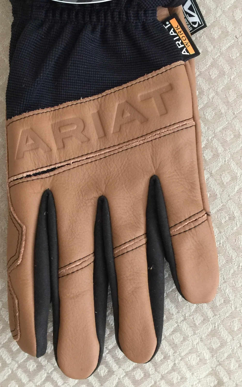 NWT ARIAT FlexPro Leather Driver Work Glove L Brown 10042829 Men Touchscreen