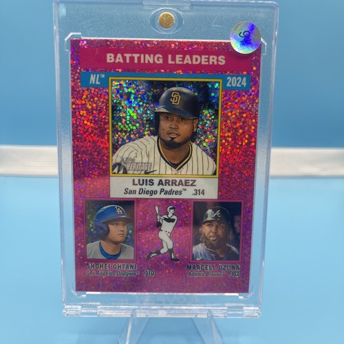 2025  Heritage League Leaders Ohtani, Ozuna,  Arraez #191 Pink Sparkle Refractor