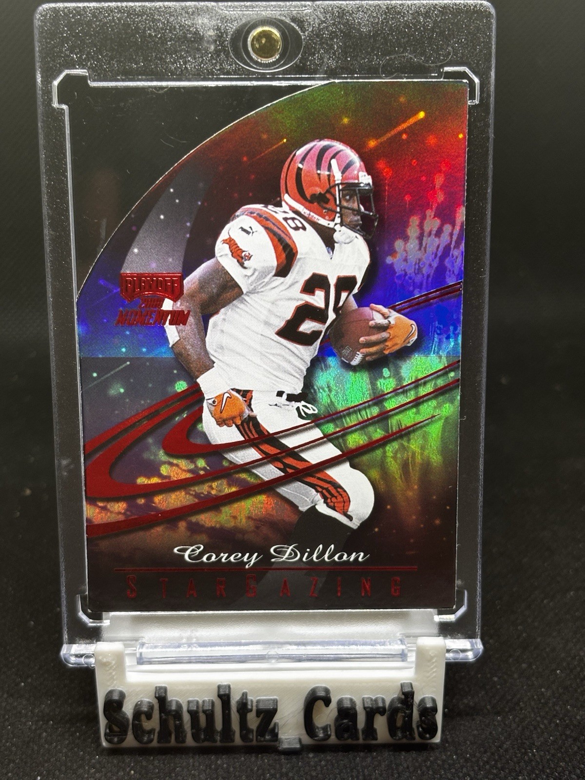 COREY DILLON 2000 Playoff Momentum STARGAZING RARE RED DIE CUT /75 SSP