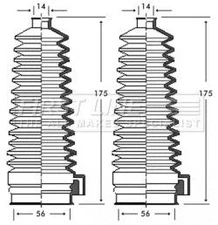 Steering Bellow Kit Fits Ford Mazda 121 Courier Escort First Line FSG3235