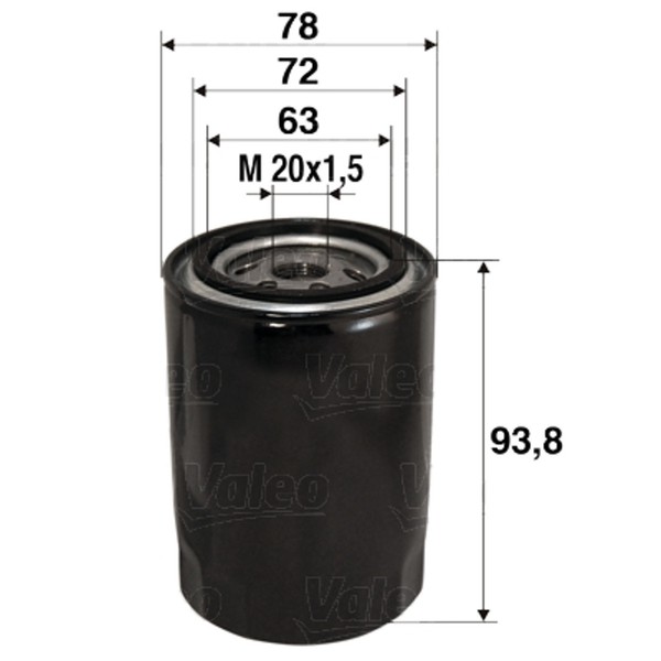 ÖLfilter Valeo 586080 Anschraubfilter FüR Focus Ford DM2 WA6 MAX Galaxy BA7 2 4-image