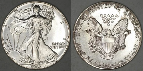 1987 American Silver Eagle 1 ounce .999 fine