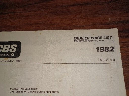 Vintage RCBS 1982 Dealer Price List 22 Pages - Image 2 of 4