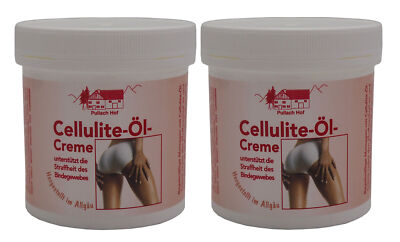2 x Cellulite-Öl-Creme 250ml vom Pullach Hof, Anti-Cellulite-Creme, 