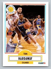 1990-91 Fleer #63 Tim Hardaway RC Rookie Golden State Warriors