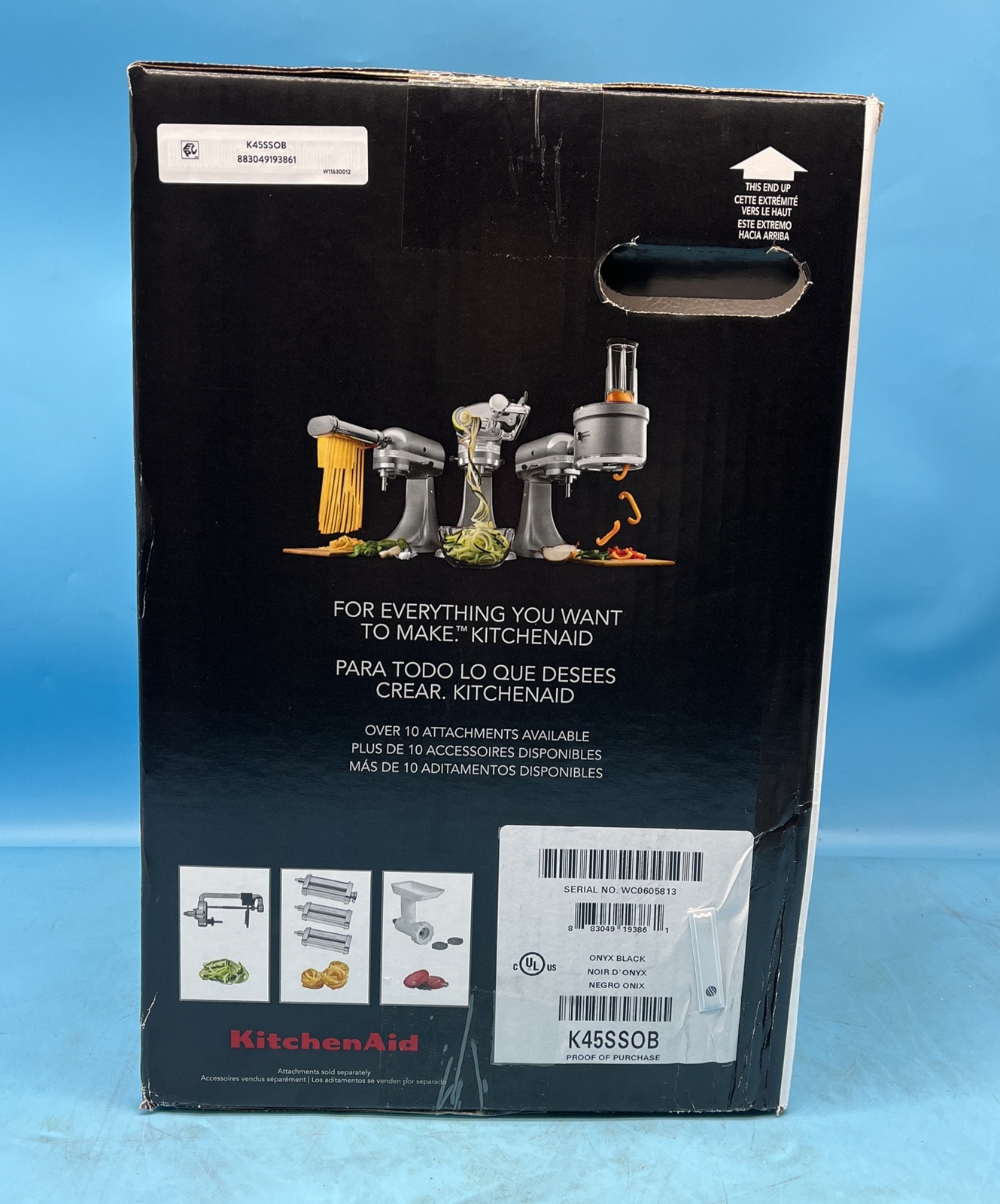 KitchenAid 4.5Quart Classic TiltHead Stand Mixer Onyx Black K45SSOB