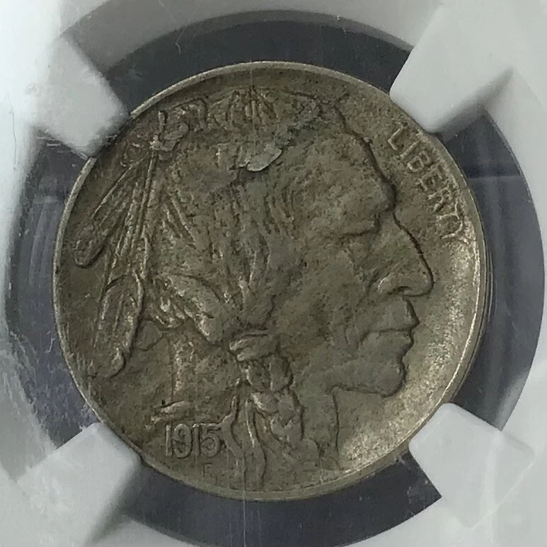 1915-D 5C Buffalo Nickel OBV&REV lamination NGC AU55 # - Image 3 of 4