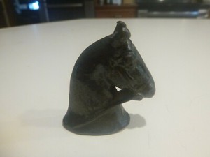 Pewter Horse Head Figurine - ~ 1 1/2" in height