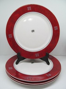 Arcoroc France Rubis Snowflake 10 3 4 Dinner Plates Set Of 4 Plates Excellent Ebay