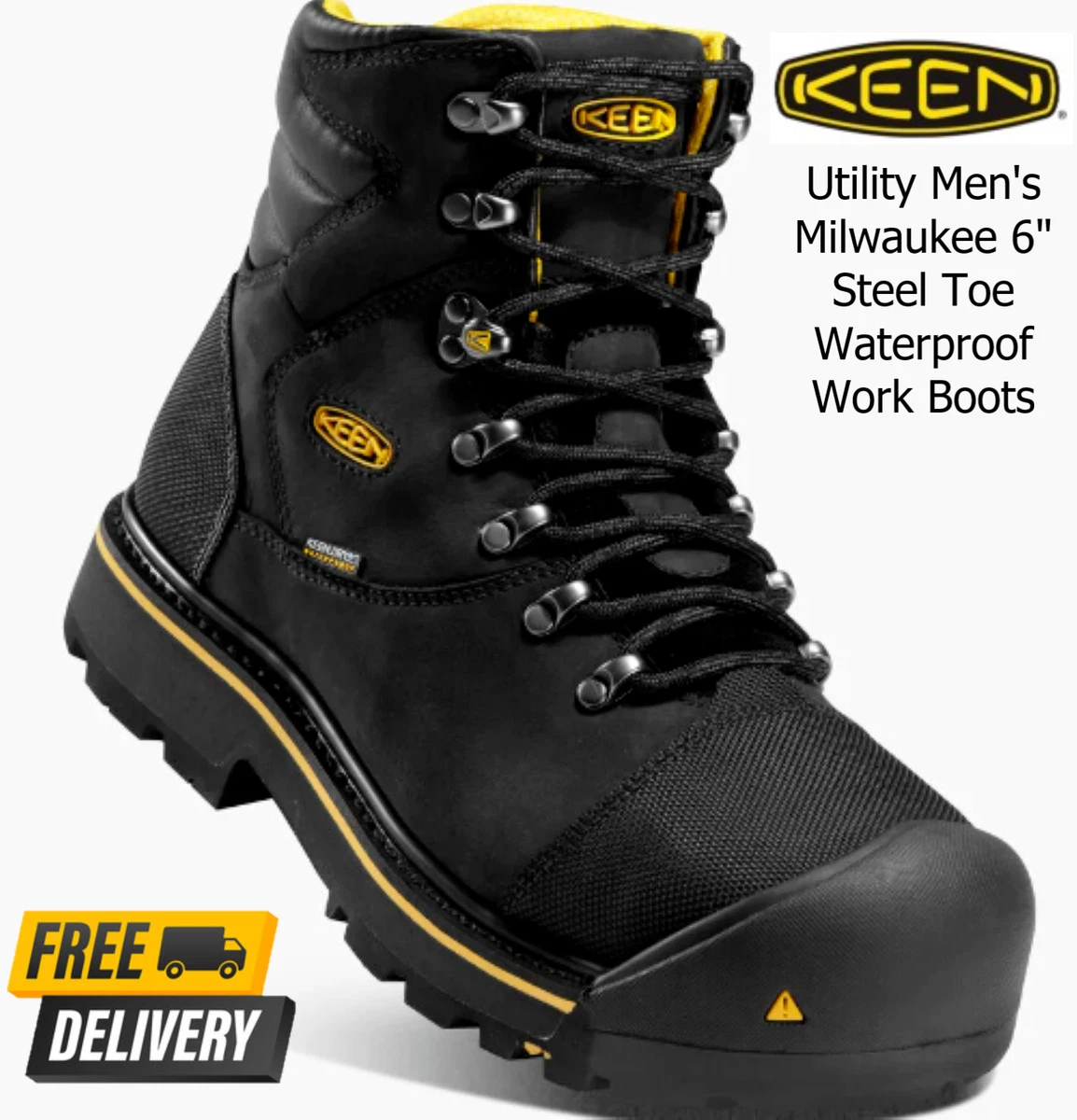 Waterproof steel toe lace sales up boots