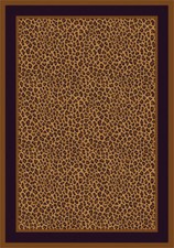 4x6 Milliken Zimbala Leopard Modern Bordered Area Rug - Approx 3'10"x5'4"