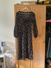 Nasty gal floral print midi dress with 2 slits