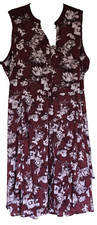 Simply Vera - Vera Wang Women's XL Brown Soft Prophetess Sleeveless Shirt Dress