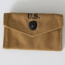 WW2 US M1 First Aid Pouch Bag Khaki Canvas WWII MILIARY GEAR
