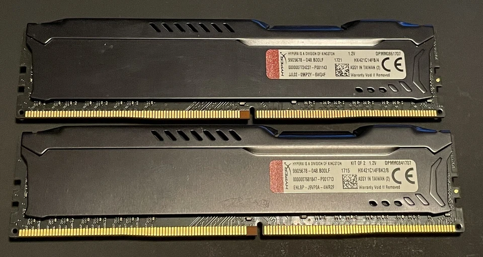 Hyper X Fury 8GB (4GBx2) RAM DDR4-2133MHz 1.2V HX421C14FBK2/8  HX421C14FB/4 - Image 2 of 3