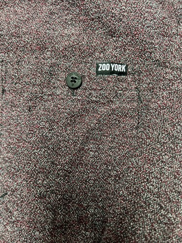 Zoo York Hoodie Mens Black/Gray/Red Full Button Hooded Sweatshirt Thrasher Small - Picture 2 of 9