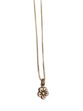 Dainty Sterling Silver 925 Stamped Necklace with Daisy Charm