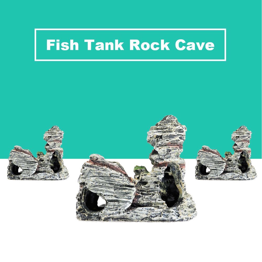 Mountain View Aquarium Decoration Rock Cave Stone Rockery Ornament Fish